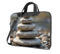 Laptop Bag God'S Message On Stones: Overcoming Adversity Laptop Bag 16 Inch Laptop Case Laptop Case 16 Inch(26x36cm)