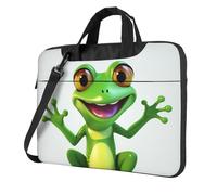 Laptop Bag Green Frog Messenger Shoulder Bag Shockproof Laptop Case Computer Carrying Cover Briefcase 14 inch
