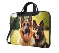 Laptop Bag Happy German Shepherd Messenger Shoulder Bag Shockproof Laptop Case Computer Carrying Cover Briefcase 14 inch