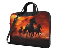Laptop Bag Horses Red Glowing Clouds Messenger Shoulder Bag Shockproof Laptop Case Computer Carrying Cover Briefcase 13 inch