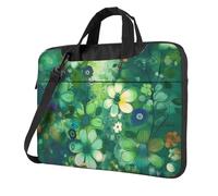 Laptop Bag Laptop Carrying Case Abstract Seasonal Green Floral Messenger Shoulder Bag with Shoulder Strap Computer Bag 13 inch