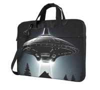 Laptop Bag Laptop Carrying Case Alien Spaceship Messenger Shoulder Bag with Shoulder Strap Computer Bag, Black, 14 inch