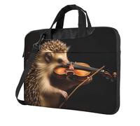 Laptop Bag Laptop Carrying Case Animal Hedgehog Music Violin Messenger Shoulder Bag with Shoulder Strap Computer Bag 13 inch