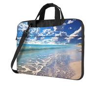 Laptop Bag Laptop Carrying Case Beautiful cloud beach Messenger Shoulder Bag with Shoulder Strap Computer Bag 14 inch