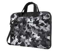 Laptop Bag Laptop Carrying Case Black White Gray Camouflage Messenger Shoulder Bag with Shoulder Strap Computer Bag 13 inch