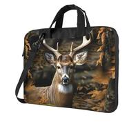 Laptop Bag Laptop Carrying Case Camouflage Deer Messenger Shoulder Bag with Shoulder Strap Computer Bag 14 inch