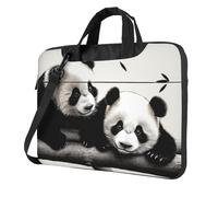 Laptop Bag Laptop Carrying Case Cute Pandas Messenger Shoulder Bag with Shoulder Strap Computer Bag 14 inch
