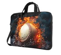 Laptop Bag Laptop Carrying Case Fire Water Baseball Ball Messenger Shoulder Bag with Shoulder Strap Computer Bag 13 inch