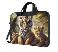 Laptop Bag Laptop Carrying Case Jungle Tigers Cub Messenger Shoulder Bag with Shoulder Strap Computer Bag 14 inch