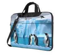 Laptop Bag Laptop Carrying Case Penguins On The Iceberg Messenger Shoulder Bag with Shoulder Strap Computer Bag 14 inch