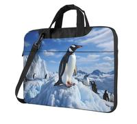 Laptop Bag Laptop Carrying Case Snow mountain penguin Messenger Shoulder Bag with Shoulder Strap Computer Bag 14 inch