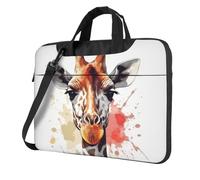 Laptop Bag Laptop Carrying Case Stylish Animal Watercolor Giraffe Messenger Shoulder Bag with Shoulder Strap Computer Bag 13 inch