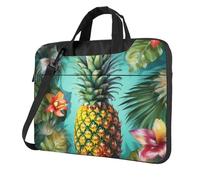 Laptop Bag Laptop Carrying Case Tropical Pineapple Messenger Shoulder Bag with Shoulder Strap Computer Bag 14 inch
