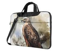Laptop Bag Laptop Carrying Case Watercolor of Hawk Sitting in The Tree Messenger Shoulder Bag with Shoulder Strap Computer Bag 13 inch