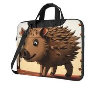 Laptop Bag Laptop Carrying Case Wild boar animation Messenger Shoulder Bag with Shoulder Strap Computer Bag 13 inch