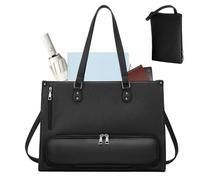 Laptop Bag - Lunch Tote | Women Work Tote | Laptop With Lunch Compartment Insulated Large Capacity Computer Handbag Adjustable Handle For Office Work University Travel Black Grey Pink, Black, Refer to