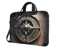 Laptop Bag Magical Design Norse Runes Compass Messenger Shoulder Bag Shockproof Laptop Case Computer Carrying Cover Briefcase 14 inch