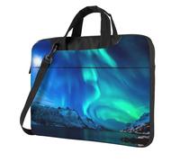 Laptop Bag Northern Lights Print, Adjustable Shoulder Strap & Hidden Handle, Simplifies Your Daily