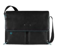 Piquadro Blue Square Messenger leather 37 cm laptop compartment black