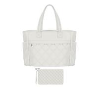 Laptop Bag | Professional Computer Shoulder Bags Compartmented | Large Capacity Case For A College Travel Meeting Daily Home Work Place Of, white, Consulte la descripción