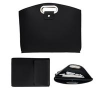 Laptop Bag - PU Leather Wallet - Waterproof Tote Bag Set for Women, for Men, Workplace, School, University, Computer, Business, Teacher and Traveler, Black/White, Consulte la descripción, See