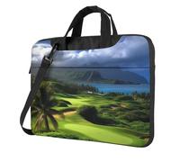 Laptop Bag Scenic Hawaii Golf Tropical Messenger Shoulder Bag Shockproof Laptop Case Computer Carrying Cover Briefcase 14 inch