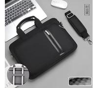 Laptop Bag Sleeve Case compatible with Macbook Air ASUS Lenovo Dell Huawei, Grey, Padded Protection, Water Resistant, 13-17.3 inch (Black, 13.3-14)