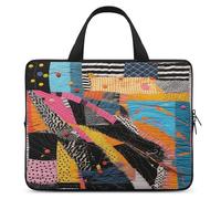 Laptop Bag Ultrathin A Colorful Quilt Printing Laptop Carrying Case Portability Messenger Bags For Work Travel, Style, 17"