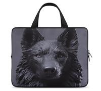Laptop Bag Ultrathin Black German Shepherd Printing Laptop Carrying Case Portability Messenger Bags For Work Travel