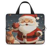 Laptop Bag Ultrathin Christmas Santa Claus Printing Laptop Carrying Case Portability Messenger Bags For Work Travel