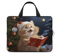 Laptop Bag Ultrathin Cute Sing Christmas Carols Printing Laptop Carrying Case Portability Messenger Bags For Work Travel