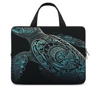 Laptop Bag Ultrathin Glowing Green Sea Turtle Printing Laptop Carrying Case Portability Messenger Bags For Work Travel, Style, 10"