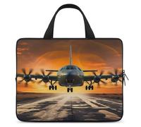 Laptop Bag Ultrathin Military Plane Landing Printing Laptop Carrying Case Portability Messenger Bags For Work Travel, Style, 13 Inch