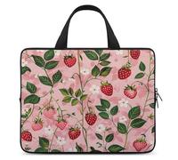 Laptop Bag Ultrathin Peach Strawberry Print Printing Laptop Carrying Case Portability Messenger Bags For Work Travel, Style, 12 Inch