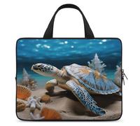 Laptop Bag Ultrathin Sea Conch Shell Starfish Turtle Printing Laptop Carrying Case Portability Messenger Bags For Work Travel, Style, 12 Inch