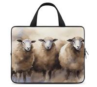 Laptop Bag Ultrathin Sheeps Watercolor Printing Laptop Carrying Case Portability Messenger Bags For Work Travel