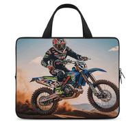 Laptop Bag Ultrathin Sport Motorcycle Theme Printing Laptop Carrying Case Portability Messenger Bags For Work Travel, Style, 17"