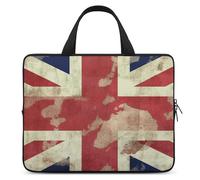Laptop Bag Ultrathin Vintage Union Jack British Printing Laptop Carrying Case Portability Messenger Bags For Work Travel, Style, 12 Inch