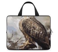 Laptop Bag Ultrathin Watercolor of Hawk Sitting in The Tree Printing Laptop Carrying Case Portability Messenger Bags For Work Travel