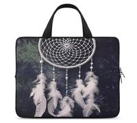 Laptop Bag Ultrathin White Fantasy Dream Catcher Printing Laptop Carrying Case Portability Messenger Bags For Work Travel