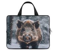 Laptop Bag Ultrathin Wild Boar Printing Laptop Carrying Case Portability Messenger Bags For Work Travel, Style, 17"