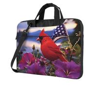 Laptop Bag Waterproof Portable Laptop Sleeve Case Purple Morning Glory Messenger Shoulder Bag Briefcase Messenger Bag W/Strap Handle, Black, 13 inch