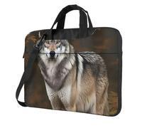 Laptop Bag Wild Wild Gray Wolf Messenger Shoulder Bag Shockproof Laptop Case Computer Carrying Cover Briefcase 13 inch