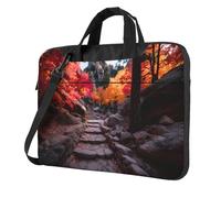 Laptop Bag with Unique Hiking Trails Pattern Light and Easy To Carry for Business Trips Work and Study, Black, 13 inch