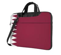 Laptop Bag with Unique Qatar flag Pattern Light and Easy To Carry for Business Trips Work and Study, Black, 14 inch