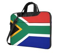 Laptop Bag with Unique South Africa flag Pattern Light and Easy To Carry for Business Trips Work and Study, Black, 15.6 inch