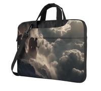 Laptop Bag with Unique Staring Into The Abyss Pattern Light and Easy To Carry for Business Trips Work and Study, Black, 13 inch