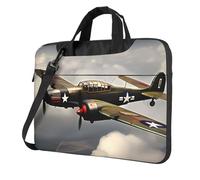 Laptop Bag World War Aircraft Airplane Messenger Shoulder Bag Shockproof Laptop Case Computer Carrying Cover Briefcase 13 inch