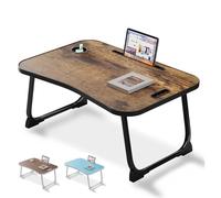 Laptop Bed Desk, Lap Desk Breakfast Tray Table for Home and Office,Eating, Reading, Writing on Bed, Sofa,Laptop Stand for Bed (Yellow)