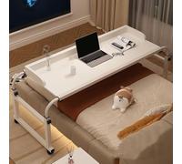 Laptop Bed Table, Adjustable Overbed Computer Workstation with Mobile Desk, Extendable Rolling Nursing Table for Bedside Use, Perfect for Home Office
